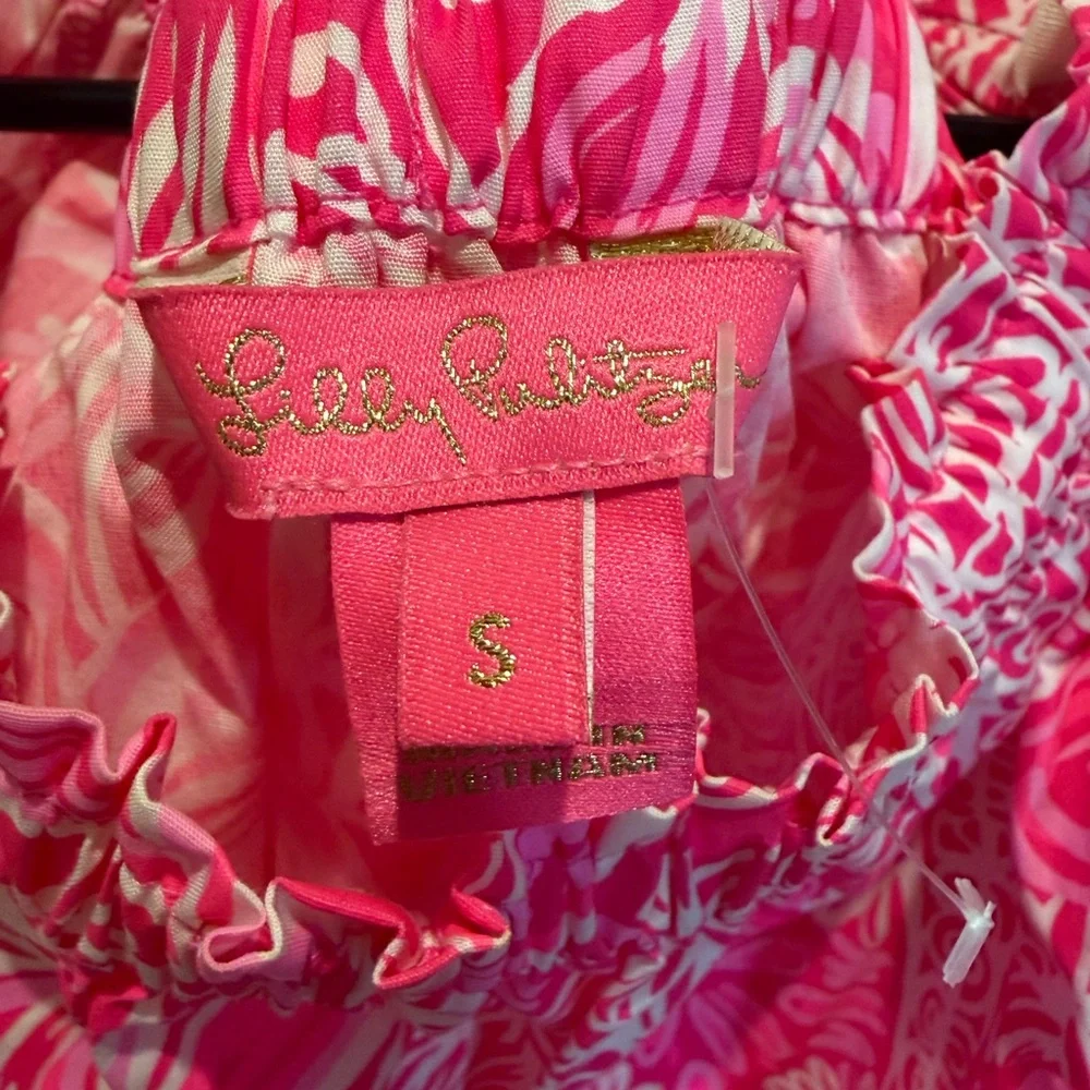 Lilly Pulitzer Pink and White Floral Top - Picture 2 of 3